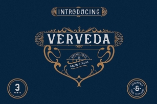 Verveda (3 fonts with extras) Font Download