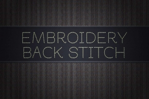 Embroidery Backstitch Font Download