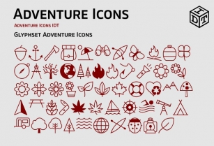 Adventure Icons + Web(free) Font Download