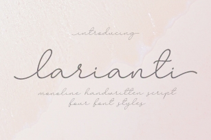 Larianti / Monoline Handwritten Font Download