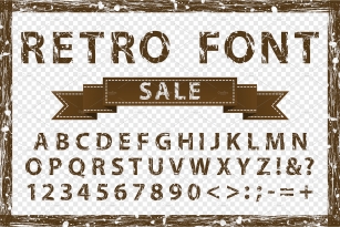 Grunge vintage ink vector font Font Download
