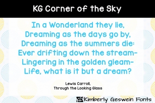 KG Corner of the Sky Font Download
