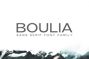 Boulia Sans Serif Family Font Download