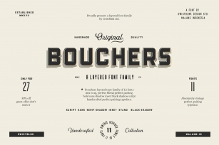 Bouchers Layered Font Download