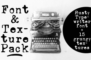 Rusty Typewriter  Texture Pack Font Download