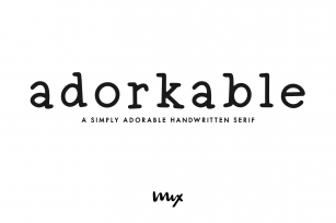 Adorkable — A Handwritten Serif Duo Font Download