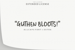 Guthen Bloots Allcaps (Extended) Font Download