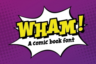 Wham! comic book cartoon font Font Download