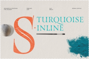 TURQUOISE Inline 50% off Font Download