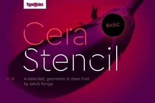 Cera Stencil Basic Thin Font Download