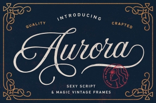 Aurora Script + Frames Font Download