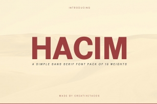 Hacim Simple Sans Serif Family Font Download