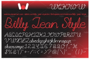 Billy Jean Style Font Download