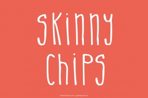 Skinny Chips handmade Font Download