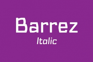 Barrez Regular Italic Font Download