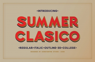 SUMMER CLASICO Font Download