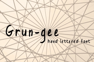 Grun-gee hand lettered font Font Download