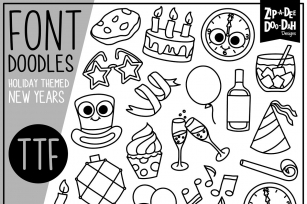 New Years Doodle Font Download