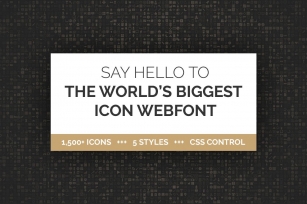 1500+ Icon Webfont in 5 Styles Font Download