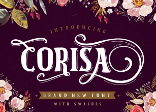 Corisa display font with swashes Font Download