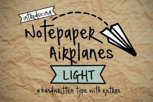 Notepaper Airplanes Light Font Download