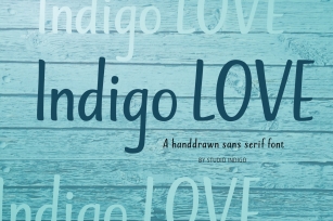 Indigo Love a Sans Serif Font Download