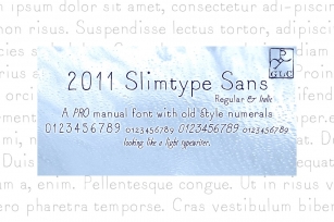 2011 Slimtype Sans Pro family Font Download