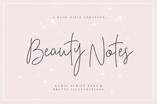 Beauty Notes Script + Illustrations Font Download