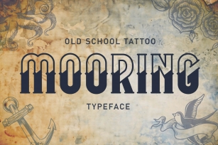 Old school tattoo Mooring font Font Download