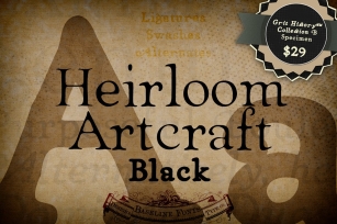 Black Heirloom Artcraft Font Download