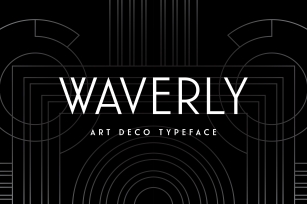 Waverly CF: art deco sans-serif font Font Download