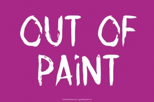 Out of paint font Font Download