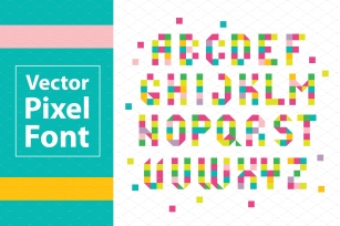Colorful pixel font Font Download