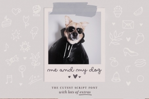 Me and my dog script font Font Download