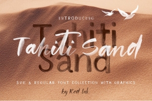 Tahiti Sand.  Graphics. Font Download
