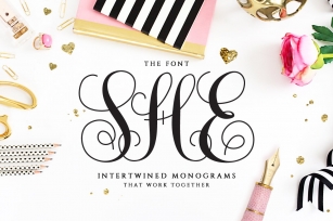 Intertwined Monogram She Font Download