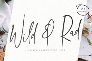 Wild  Rad Handwritten Script Font Download