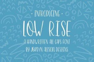 Low Rise, Skinny All Caps Font Download