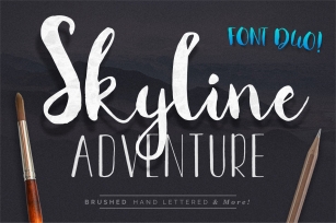Font Duo Skyline Adventure Brushed Font Download