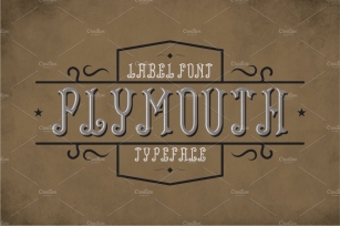 Plymouth Vintage Label Typeface Font Download
