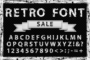 Grunge ink vector font Font Download