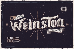 Weinston Typeface + Extras Font Download
