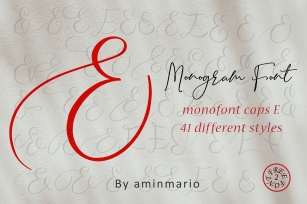 MONOGRAM E Font Download