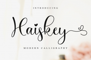 Haiskey // Lovely Script Font Download