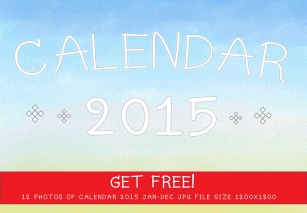 CALENDAR 2015 Font Download