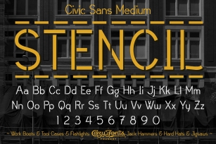 Civic Sans Medium Stencil Font Download