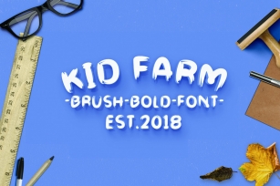Kid Farm Brush-Font Font Download
