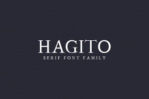 Hagito Serif Family Pack Font Download