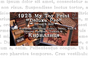 1925 My Toy Print Deluxe Pro Set Font Download