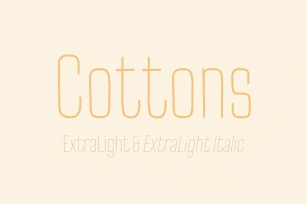 Cottons ExtraLight  Italic Font Download